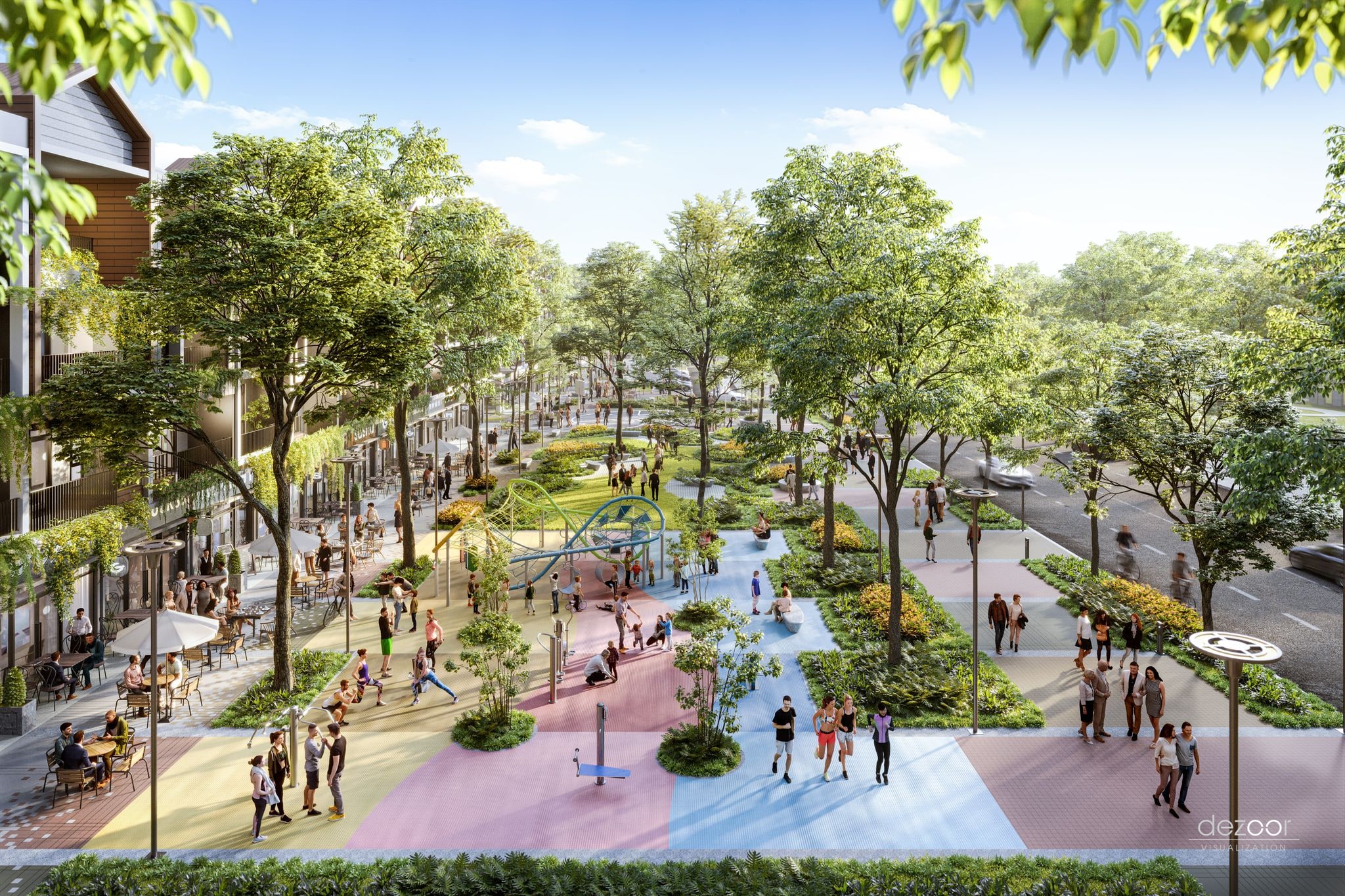 Quảng Trường Trung Tâm Main Plaza Nhộn Nhịp