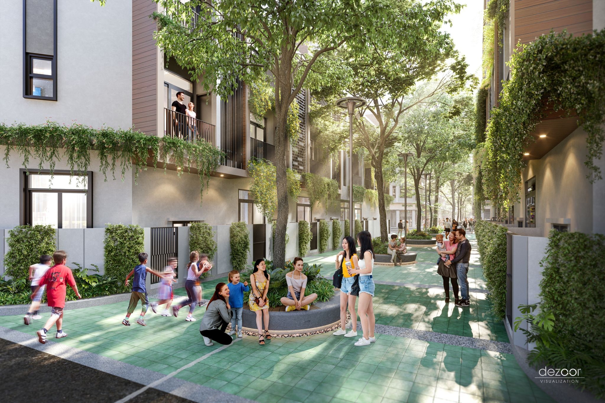 Dãy Nhà Phố Liền Kề Townhouse Đồng Bộ Sang Trọng