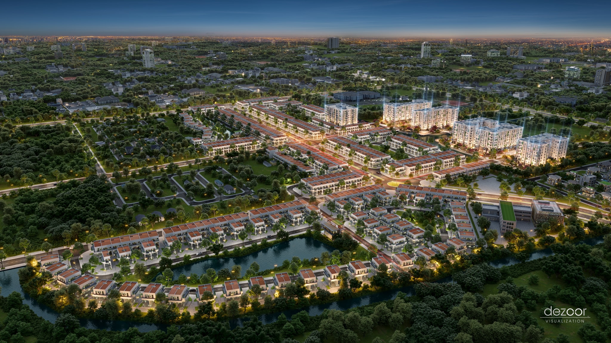 Toàn Cảnh Lung Linh Rực Rỡ Về Đêm