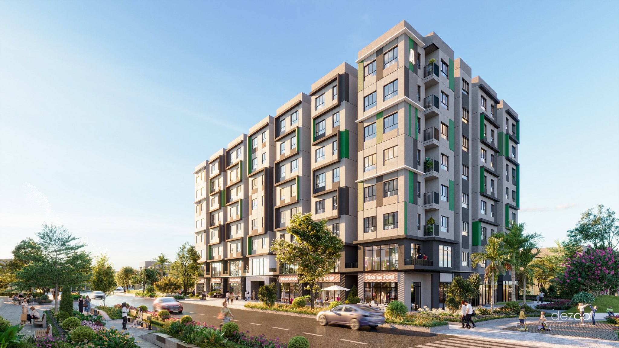 Kiến Trúc Tòa Tháp Căn Hộ Block A