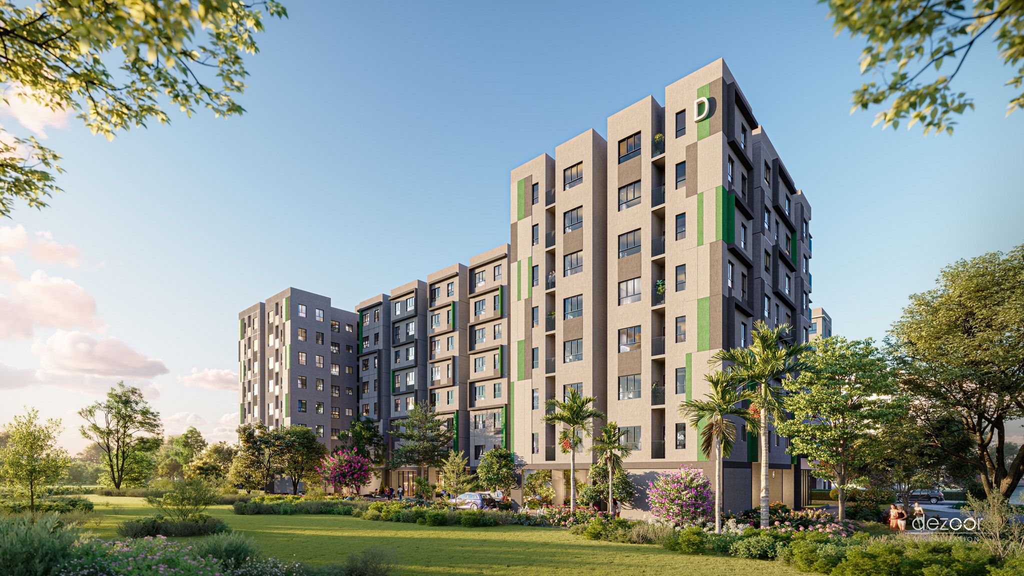 Kiến Trúc Tòa Tháp Căn Hộ Block D