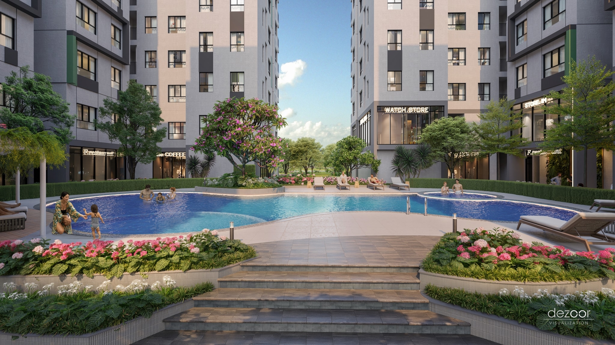 Góc Nhìn Thư Giãn Ven Bờ Hồ Bơi