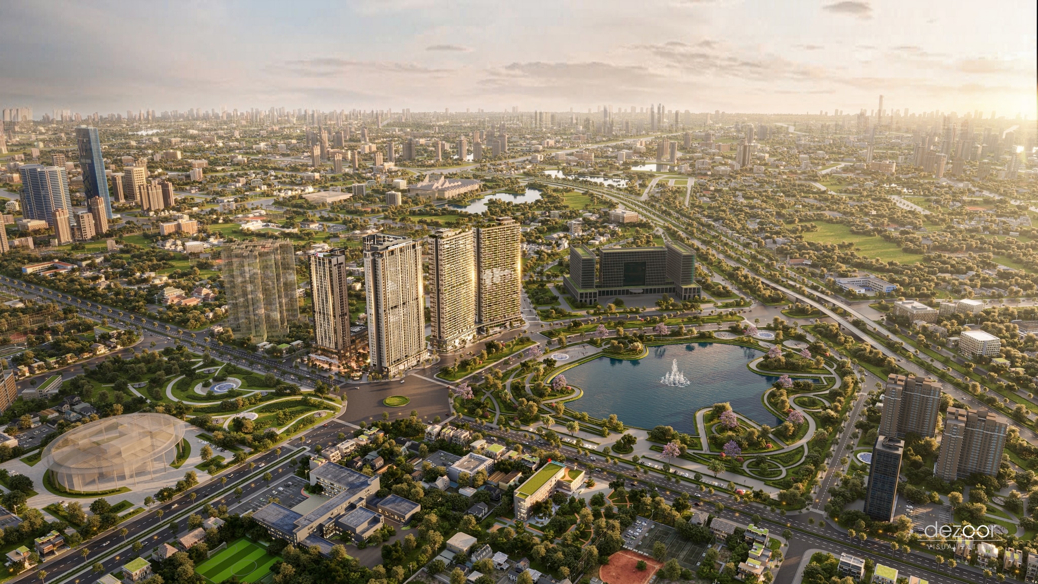 Kiến Trúc Hai Khối Tháp Chọc Trời Biểu Tượng