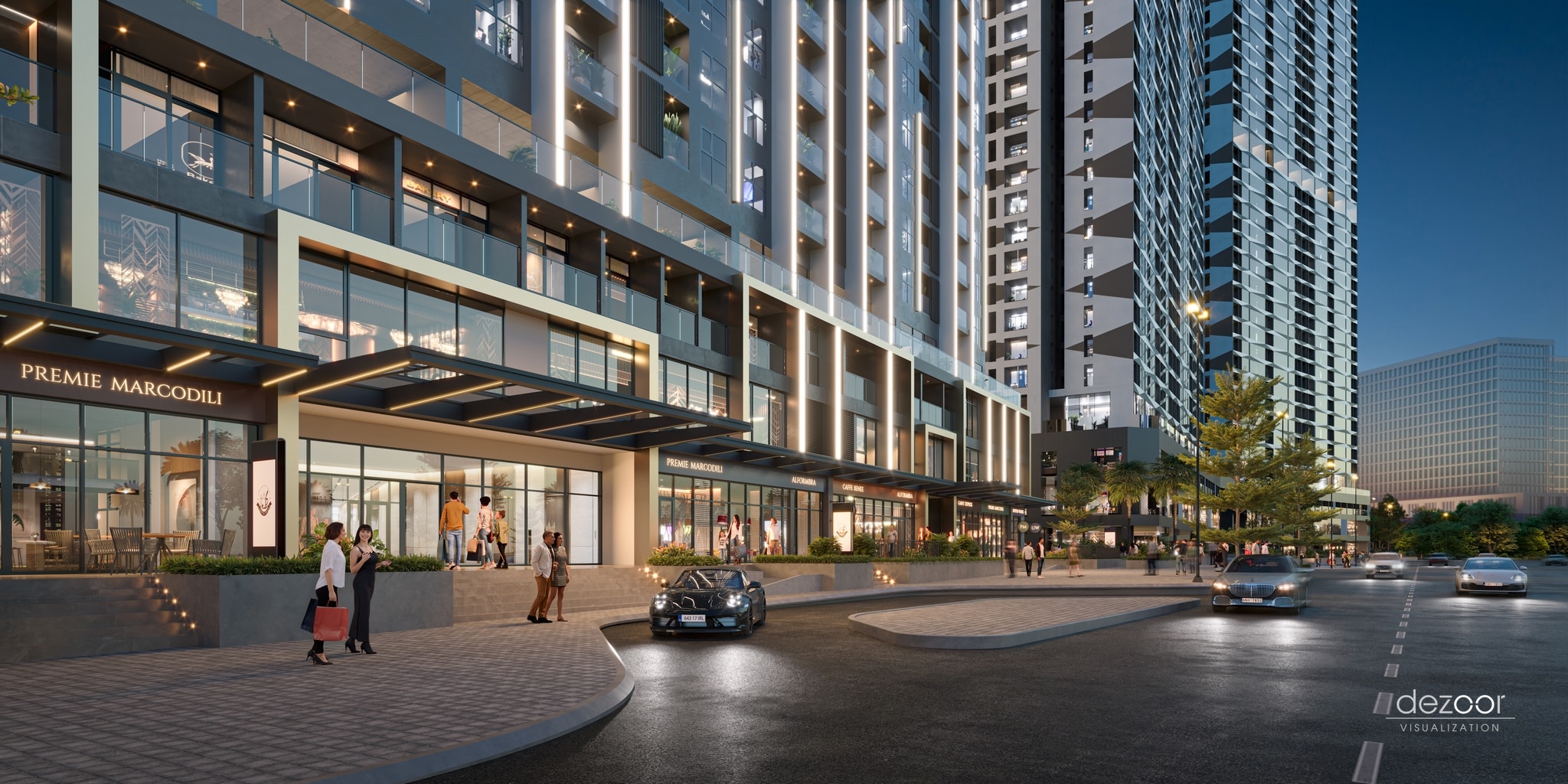 Sảnh Đón Chính Grand Drop-Off Đẳng Cấp Thượng Lưu