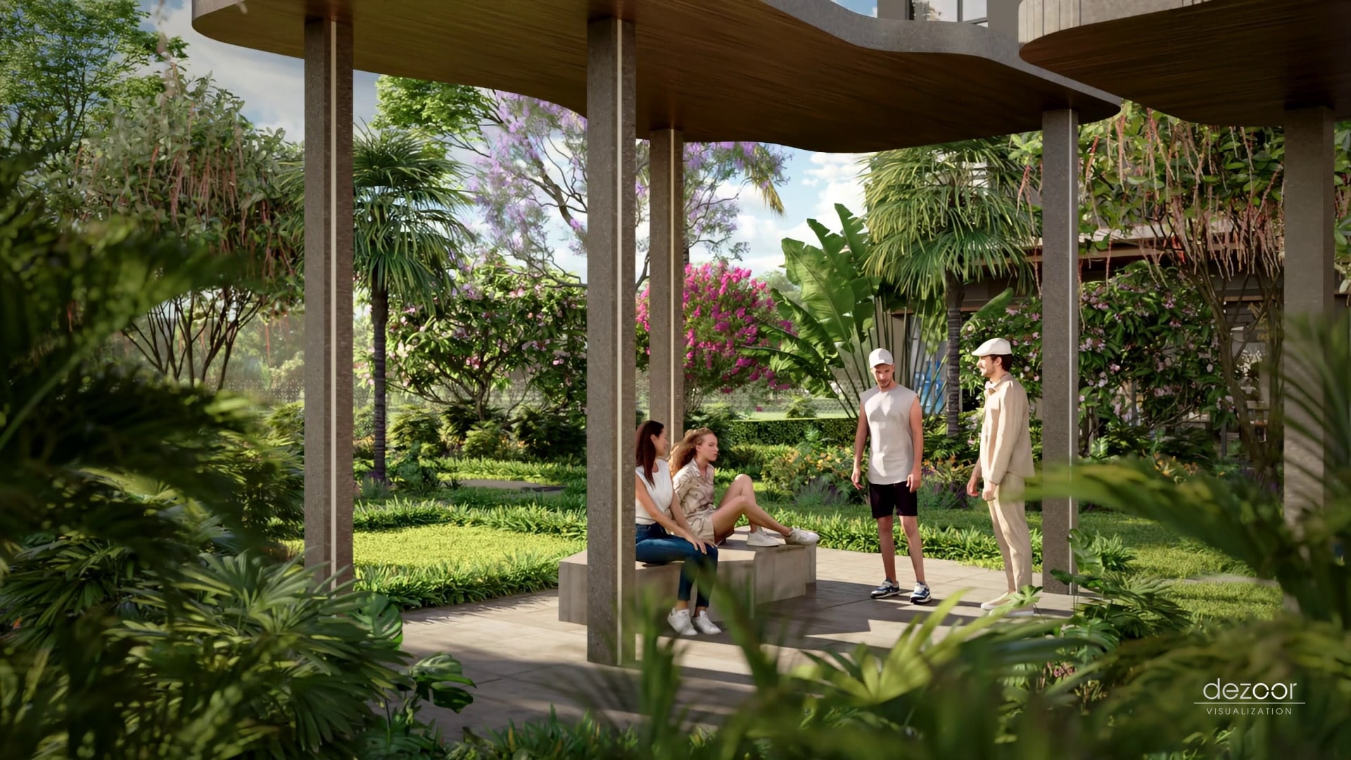 Chòi Thư Giãn Pavilion Giữa Lòng Vườn Nhiệt Đới